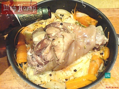 Пиво и Рулька (русское), Карка (литовское), Schweinshaxe (немецкое).